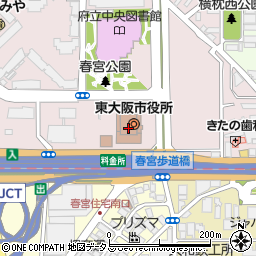 東大阪市役所福祉部　高齢介護室・地域包括ケア推進課周辺の地図
