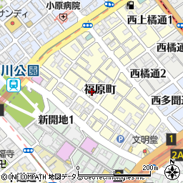 兵庫県神戸市兵庫区福原町周辺の地図