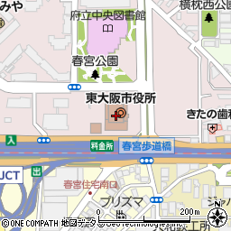 ヤマザキＹショップ東大阪市役所店周辺の地図