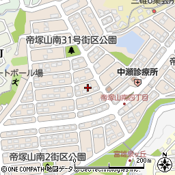 奈良県奈良市帝塚山南3丁目12周辺の地図