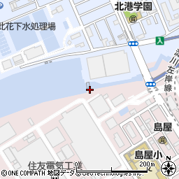 西大阪治水事務所　正蓮寺川水門周辺の地図