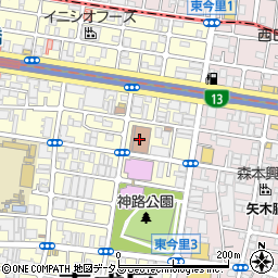 大阪市立介護保険施設おとしよりすこやかセンター東部館周辺の地図