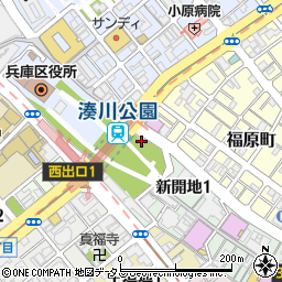 神戸市営地下鉄　湊川公園駅周辺の地図
