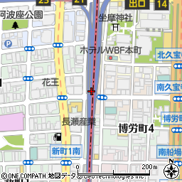 大阪市立西横堀駐車場　第７号ブロック周辺の地図