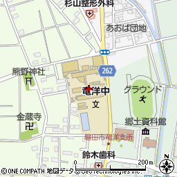 磐田市立竜洋中学校周辺の地図