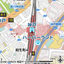 神戸駅周辺の地図