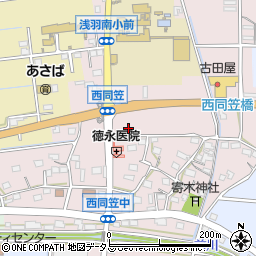 静岡県袋井市西同笠162周辺の地図