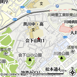 〒652-0043 兵庫県神戸市兵庫区会下山町の地図