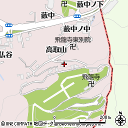 兵庫県神戸市須磨区妙法寺高取山周辺の地図