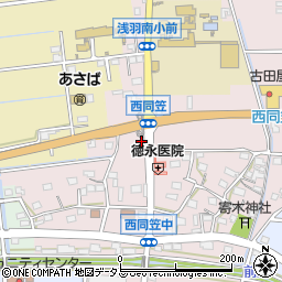 静岡県袋井市西同笠145周辺の地図