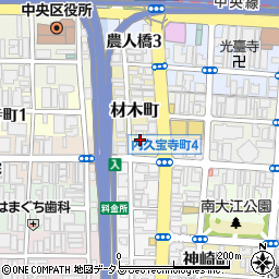 大阪府大阪市中央区材木町2-15周辺の地図