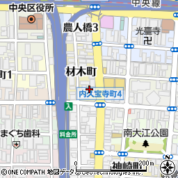大阪府大阪市中央区材木町2周辺の地図