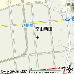 静岡県菊川市堂山新田周辺の地図