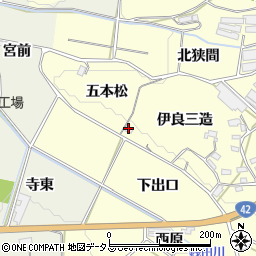 愛知県豊橋市小松原町五本松64周辺の地図