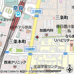 奈良県奈良市三条川崎町周辺の地図