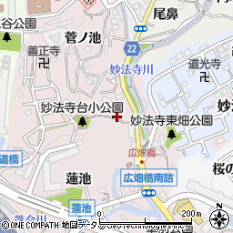 兵庫県神戸市須磨区妙法寺竹向イ周辺の地図