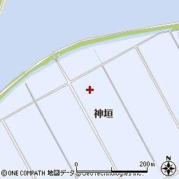 愛知県田原市豊島町神垣周辺の地図