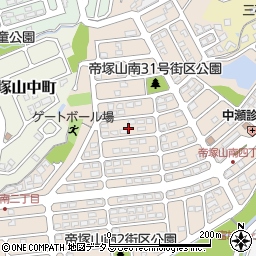 奈良県奈良市帝塚山南3丁目10周辺の地図