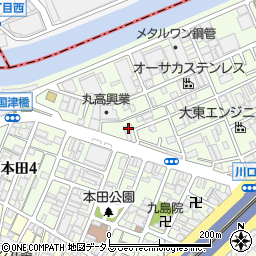 三晃商店西倉庫周辺の地図