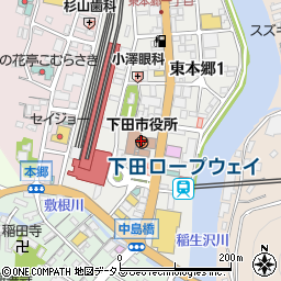 下田市役所　監査委員事務局周辺の地図