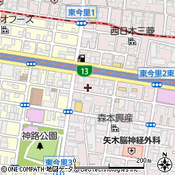 古本市場緑橋店周辺の地図