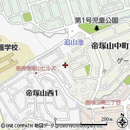 奈良県奈良市帝塚山中町14周辺の地図