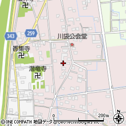 静岡県磐田市川袋507周辺の地図