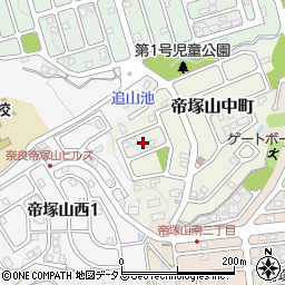 奈良県奈良市帝塚山中町13周辺の地図