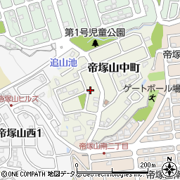 奈良県奈良市帝塚山中町10周辺の地図