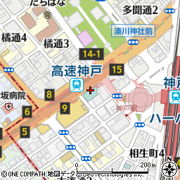 セブンイレブン神戸中央中町通店周辺の地図