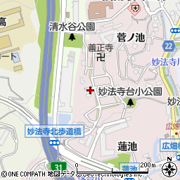 兵庫県神戸市須磨区妙法寺（トン松）周辺の地図