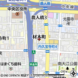 大阪府大阪市中央区材木町2-20周辺の地図