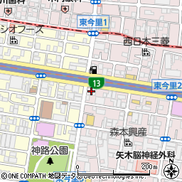 池田泉州銀行東成支店 ＡＴＭ周辺の地図