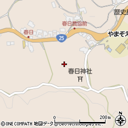 奈良県山辺郡山添村春日周辺の地図