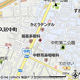 ファミリーマート津久居中町店周辺の地図