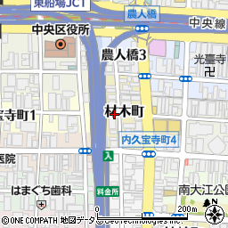 大阪府大阪市中央区材木町周辺の地図
