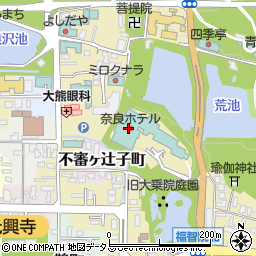 奈良ホテル周辺の地図