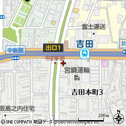 ファミリーマート吉田駅南店周辺の地図