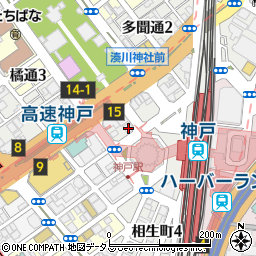 個室空間 湯葉豆腐料理 千年の宴 神戸駅前店周辺の地図
