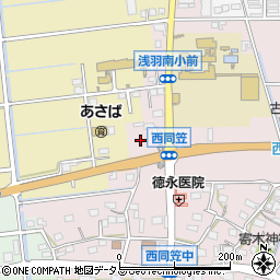 静岡県袋井市西同笠115周辺の地図