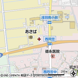 静岡県袋井市西同笠114周辺の地図