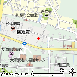 静岡県掛川市横須賀8周辺の地図