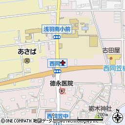 静岡県袋井市西同笠96周辺の地図