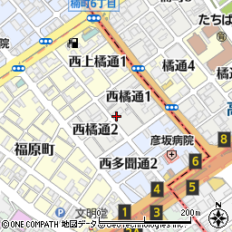 兵庫県神戸市兵庫区西橘通周辺の地図