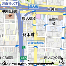 リパーク大阪材木町駐車場周辺の地図