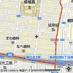 大阪府大阪市城東区諏訪4丁目周辺の地図