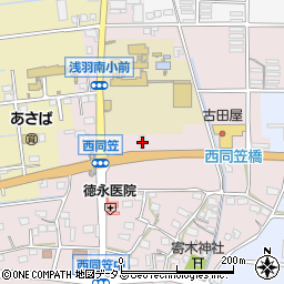 静岡県袋井市西同笠91周辺の地図