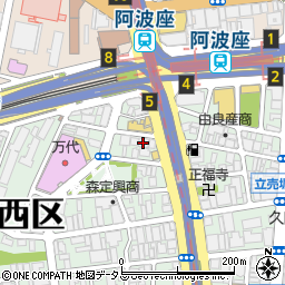 プレサンス阿波座駅前周辺の地図