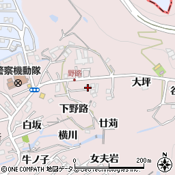 兵庫県神戸市須磨区妙法寺上野路周辺の地図