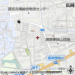 ローソン岡山長岡団地店周辺の地図